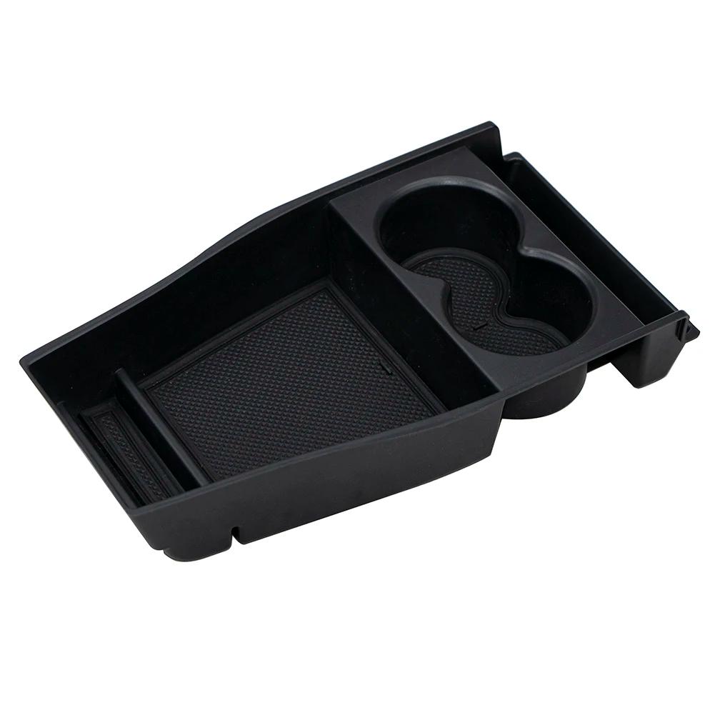 Accoudoir central noir ABS, boîte cachée, support de verre, plateau organisateur de Console pour Hyu