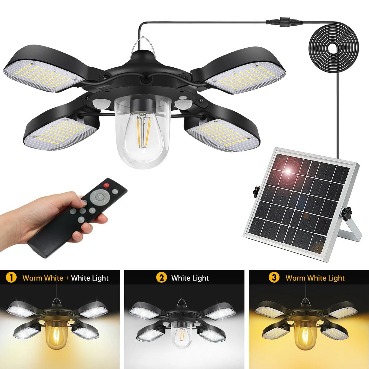 192led lumière de grange à énergie solaire lumière de hangar solaire pour intérieur et extérieur 100