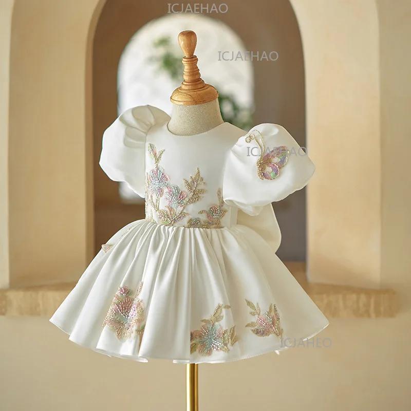 Robe de princesse pour bébé fille, tenue de fête d'anniversaire, robe de demoiselle d'honneur pour e