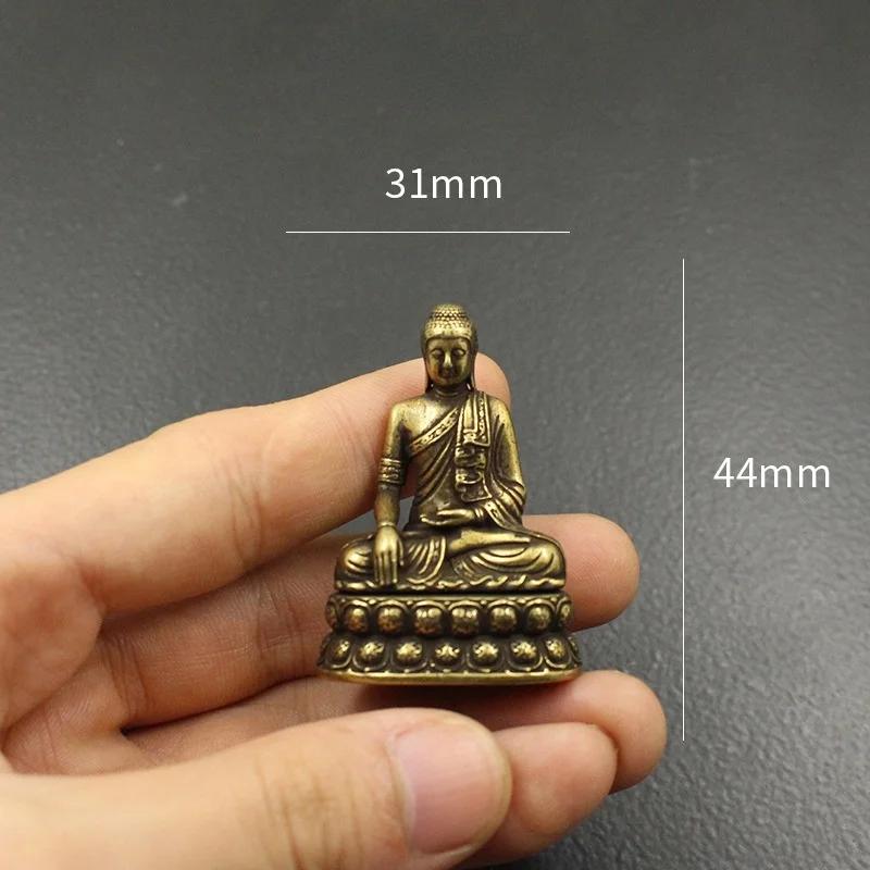 Bouddha Sakyamuni en laiton, figurine d'Auckland, l'inventaire, ornement de bureau, antique, cuivre,