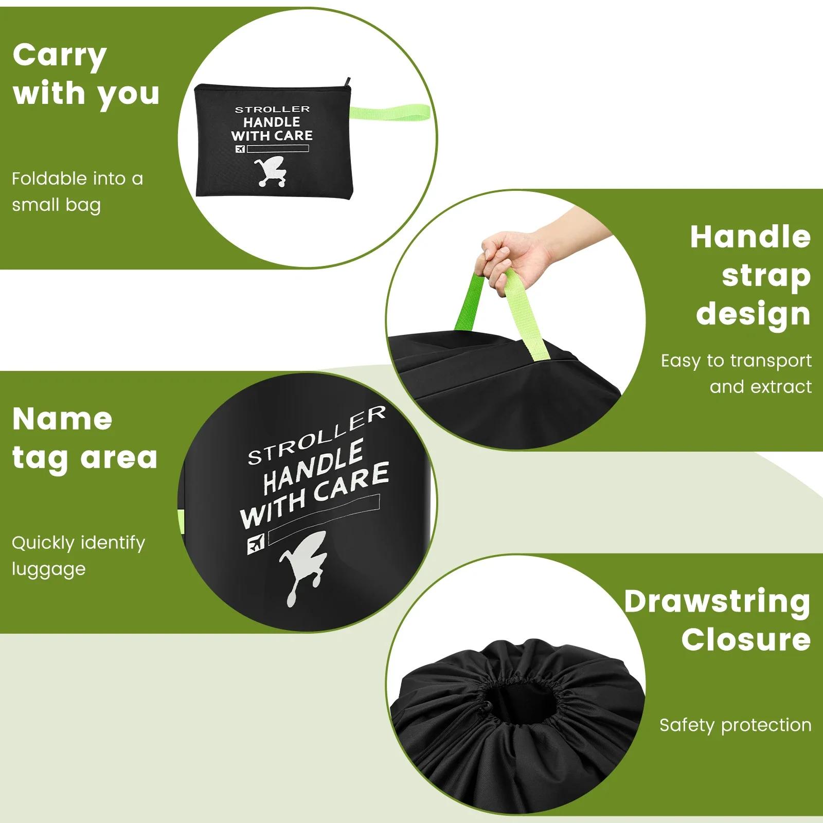 Sac à poussière universel pour poussette de bébé, sac de contrôle de porte de grande capacité avec s