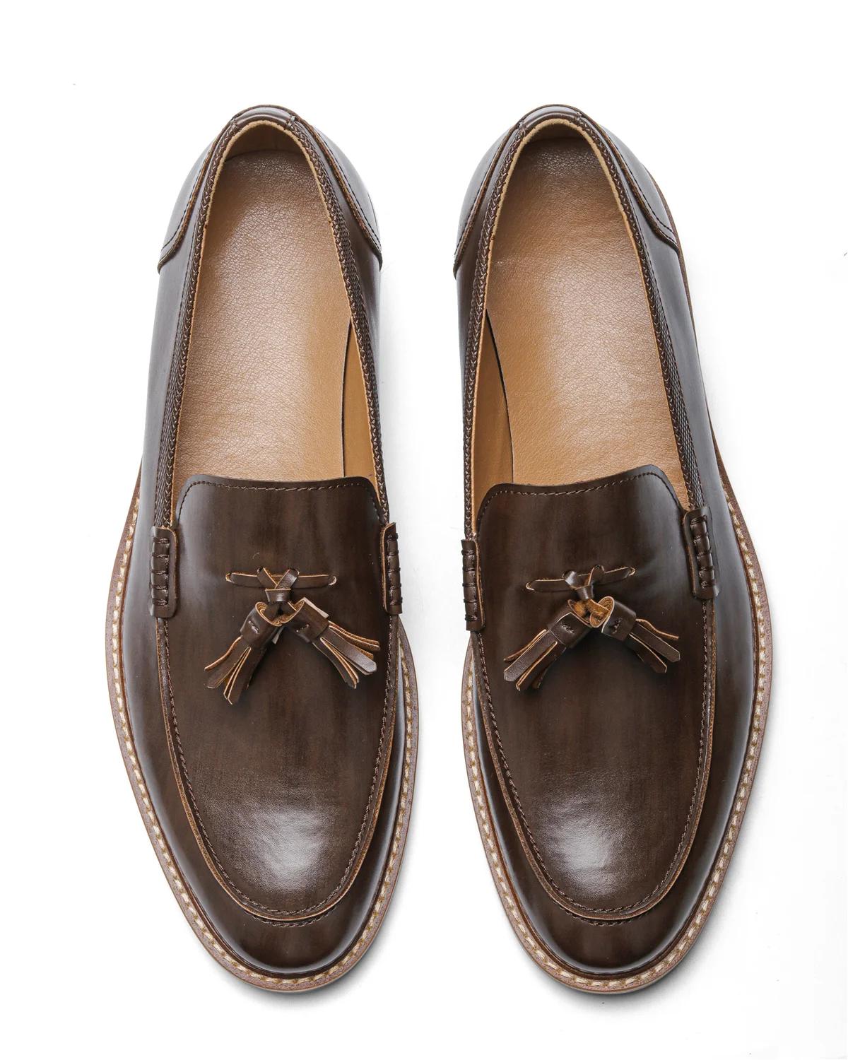 Chaussures d'été pour hommes, respirantes, à la mode, confortables, en cuir