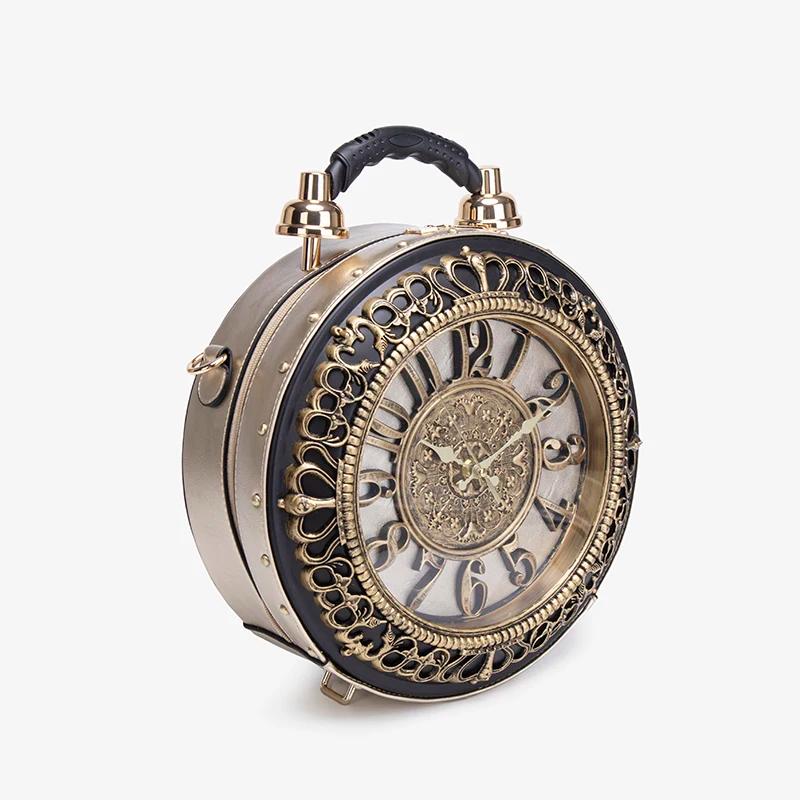 Sac à main avec horloge créative rétro, nouveau style, sens du design à la mode et de niche, sac à b