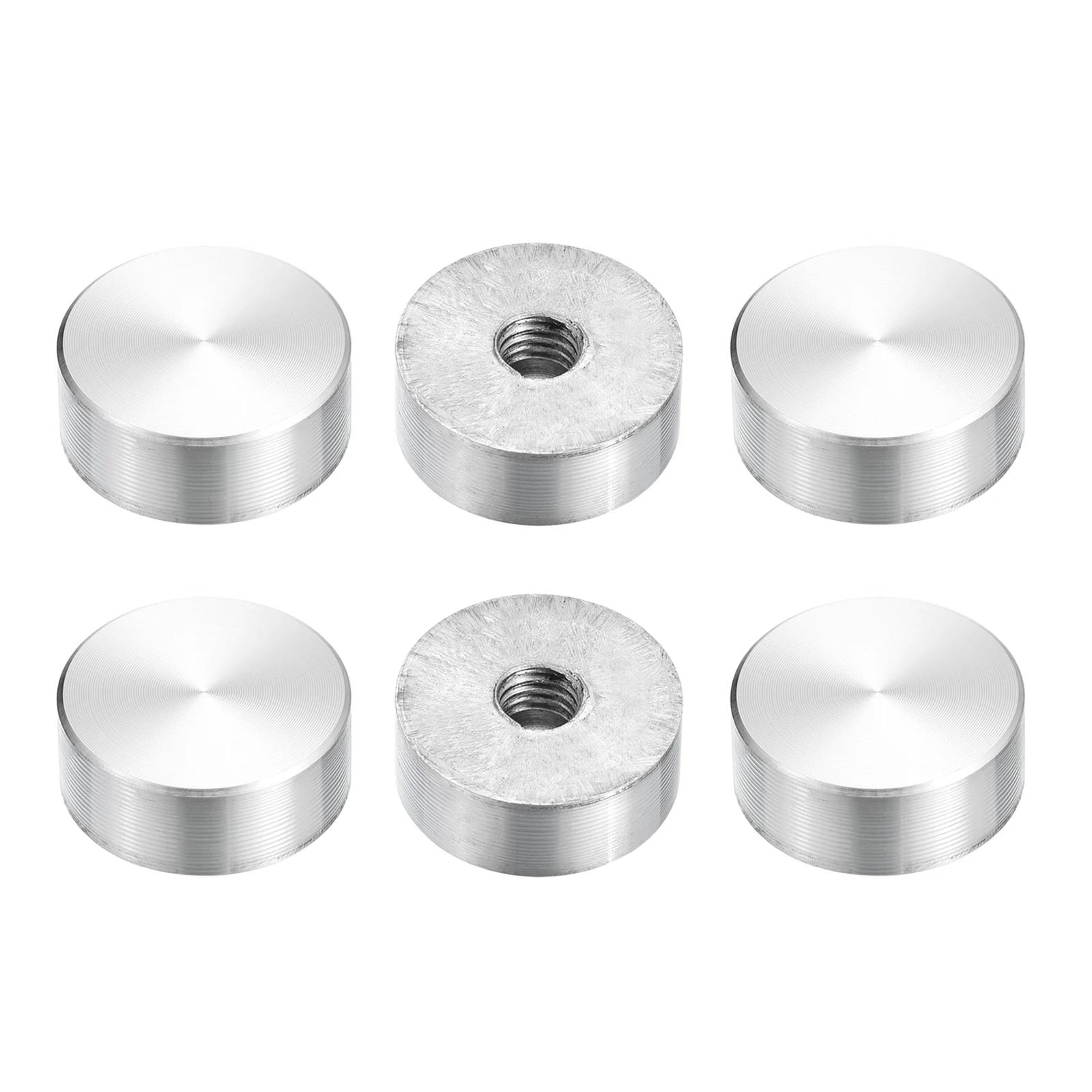 4/6/8 pièces 20mm de diamètre disque en aluminium matériel M6 M8 filetage rond verre Table cercle di