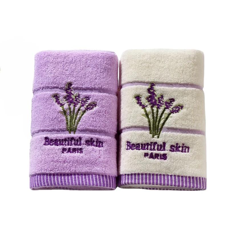 Serviette de bain brodée en coton de haute qualité, ensemble de draps doux pour les mains et le visa