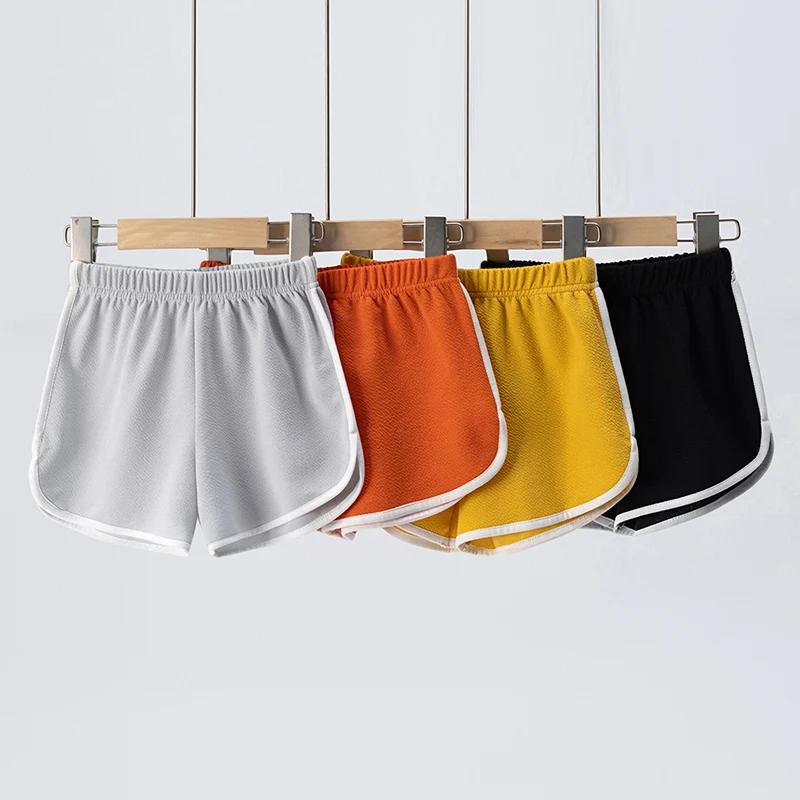 Short d'été pour garçons et filles, pantalons chauds confortables et décontractés de couleur unie po