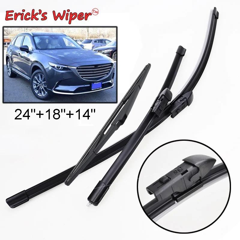 Erick's – jeu de balais d'essuie-glace avant et arrière, pour Mazda CX-9 CX9 MK2 2016 – 2023, brosse