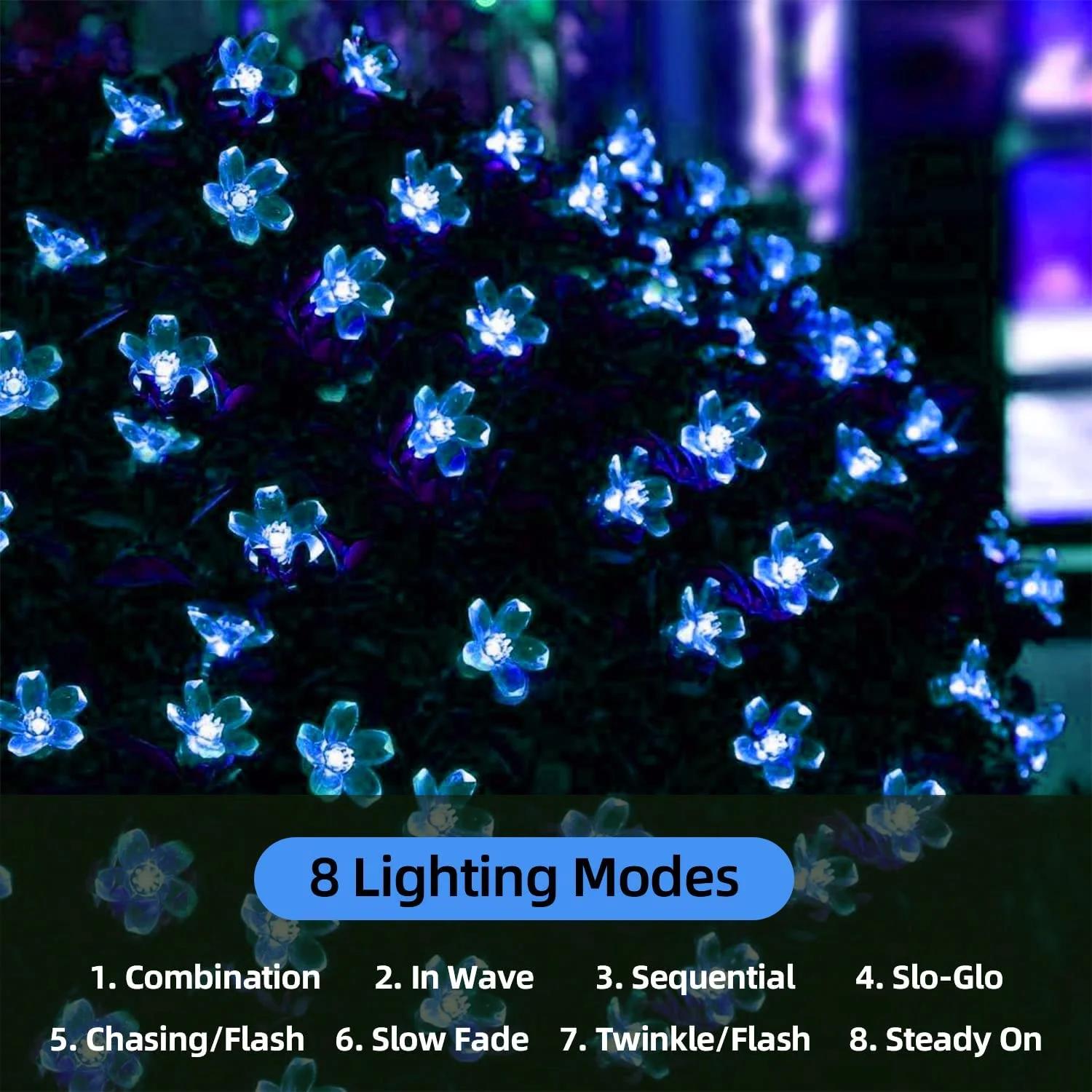 Guirxiété lumineuse solaire pour jardin, étanche, décoration de jardin