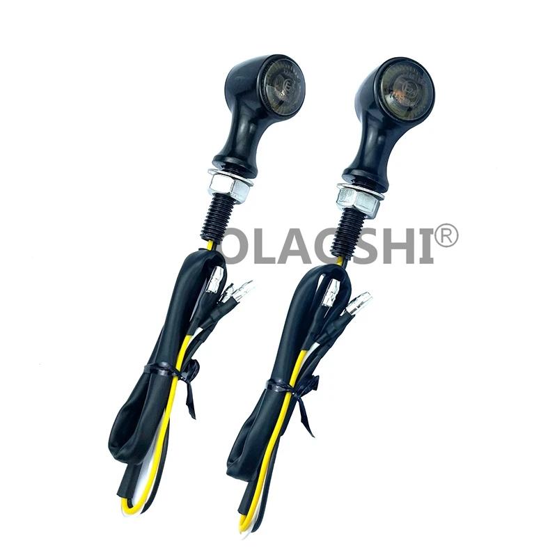 Clignotants de moto marqués E 3 en 1, lampe de Direction avant LED, indicateur arrière, clignotant, 