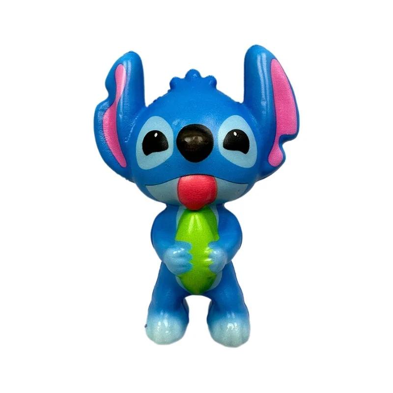 Jouets de décompression Lilo & Stitch de dessin animé Kawaii, 6 pièces, figurines anti-Stress à rebo