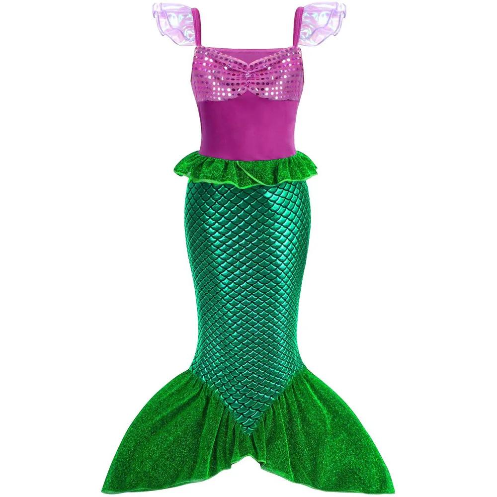 Filles Cosplay Disney petite sirène Ariel bal princesse Costumes enfants été tenue décontractée Hall