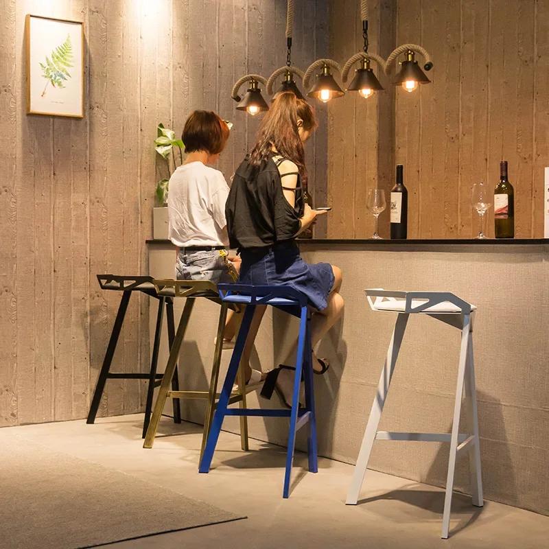 Tabourets de Bar nordiques modernes, Design Unique, relaxant, minimaliste, confortables, meubles de 