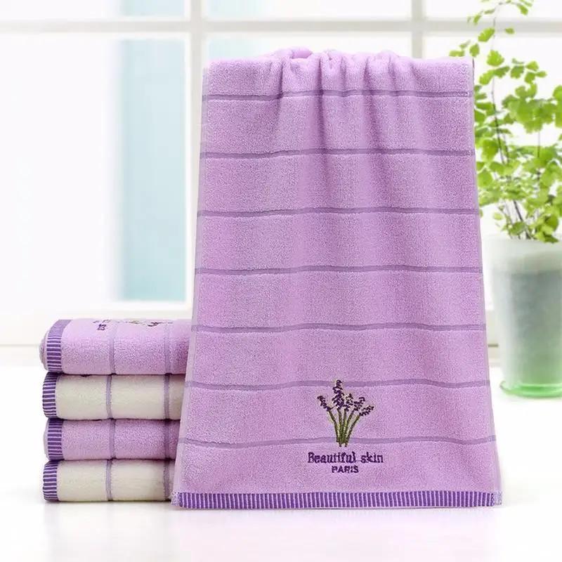 Serviette de bain brodée en coton de haute qualité, ensemble de draps doux pour les mains et le visa