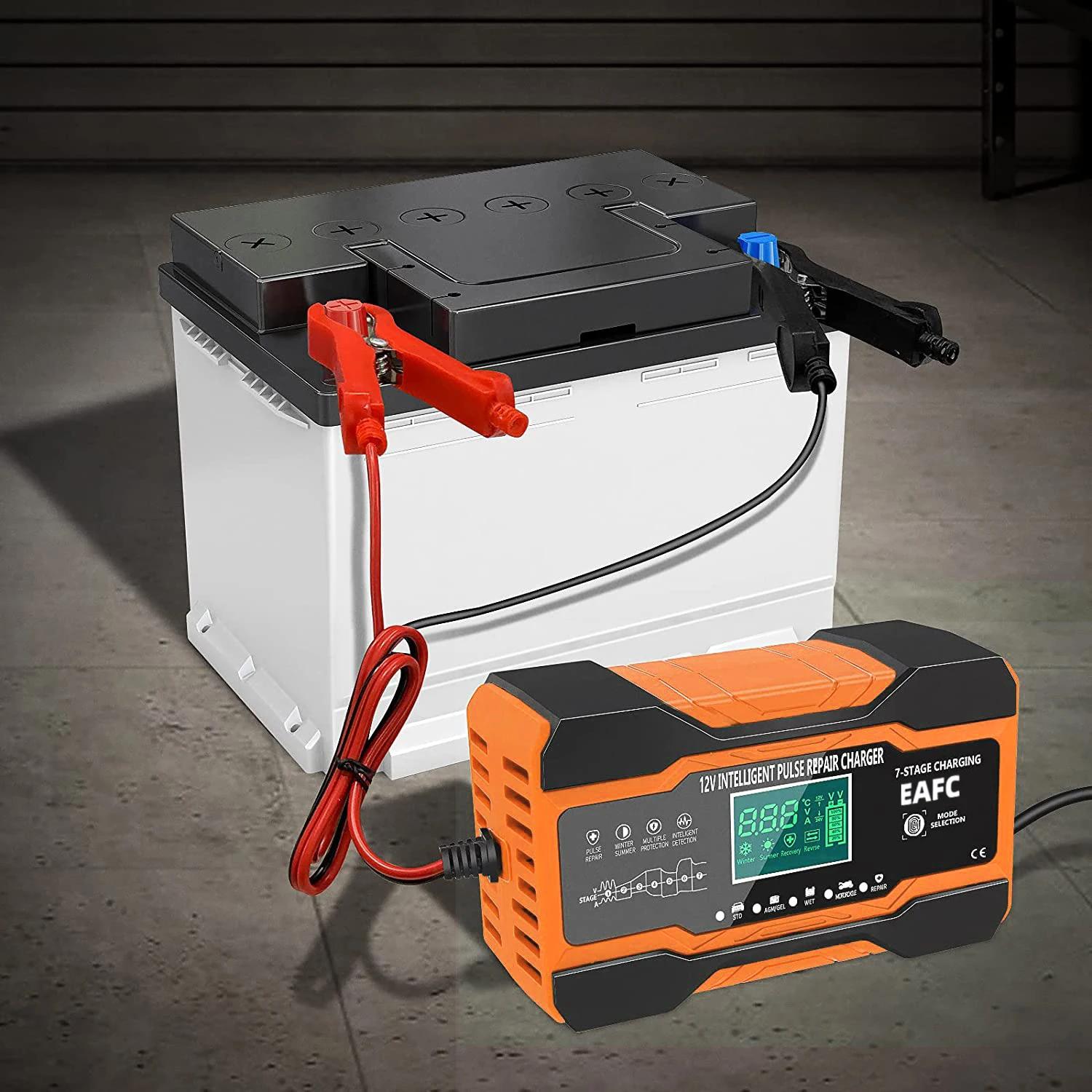 Chargeur de batterie intelligent 12V 24V 12a 10a, Charge rapide pour Batteries de voiture, Charge en