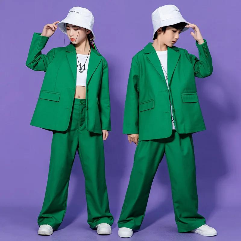Costume de danse Hip Hop pour adolescents, garçons et filles, ensemble tendance, Blazer de Performan