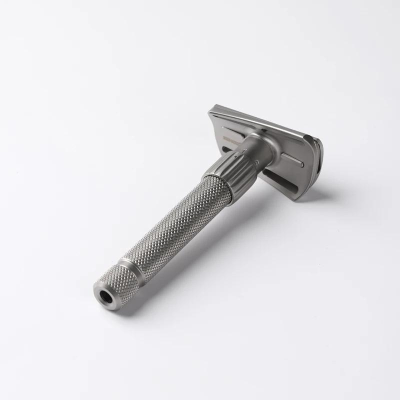 Rasoir de sécurité réglable incliné en acier inoxydable Torqx version mate Yaqi