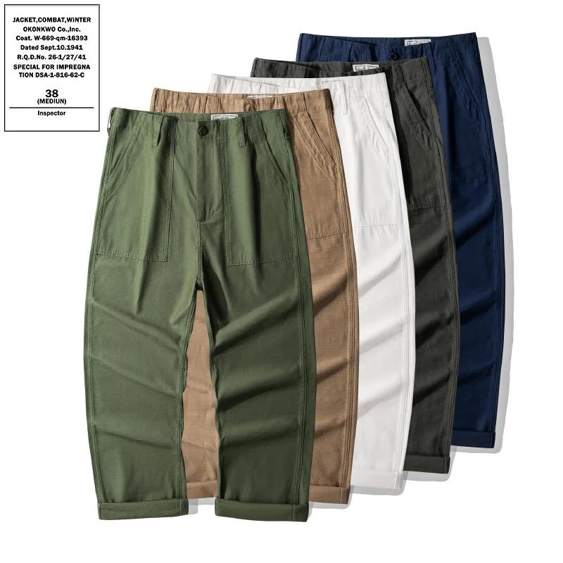 Pantalon American Vintage OG-107 pour homme, 100% coton, satiné lavé, poids lourd, pantalon de trava
