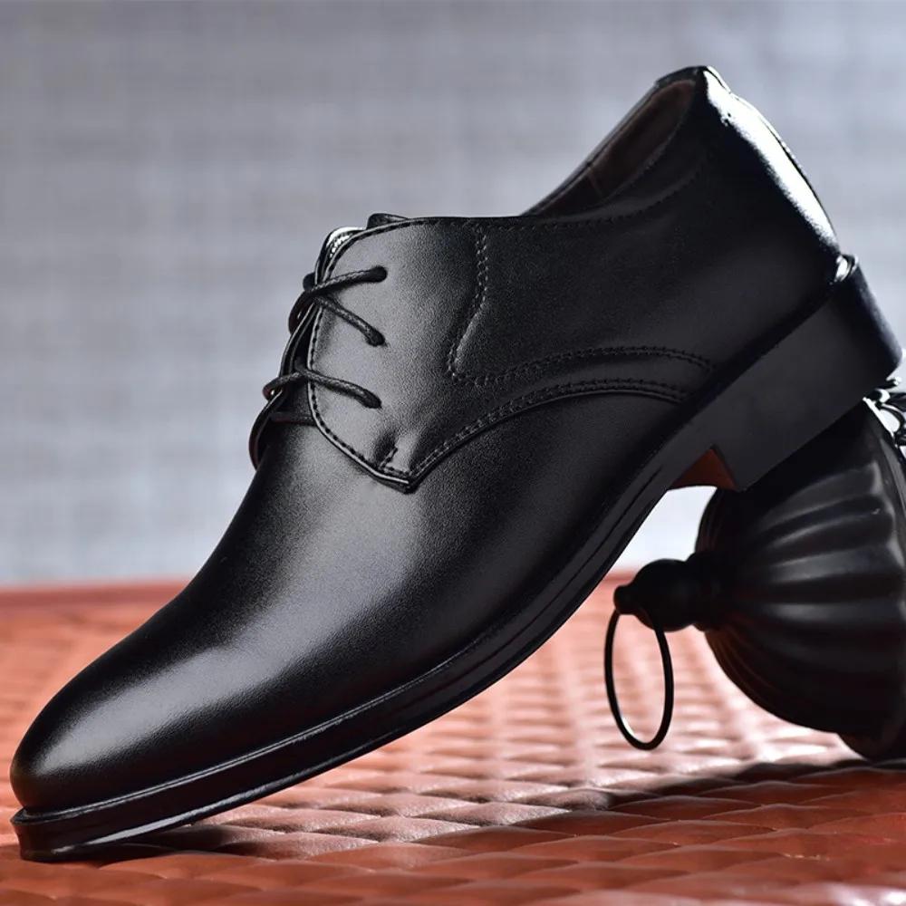 Chaussures Oxford classiques pour hommes, décontractées, habillées, formelles, à lacets, pour affair