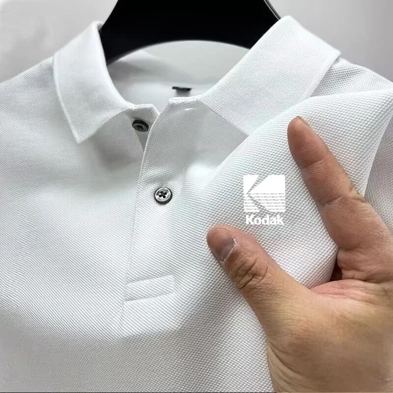 T-shirt à manches courtes respirant pour homme, de la marque Kodak, avec petit logo imprimé, pour l'