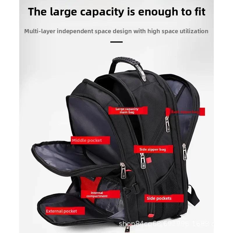 Sac à dos pour ordinateur portable en tissu Oxford imperméable de grande capacité, sac de voyage sco