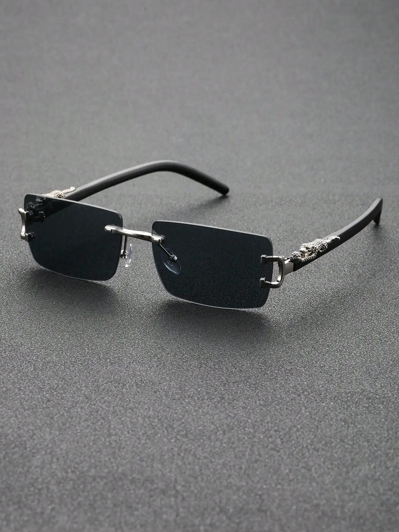 Lunettes de soleil unisexes classiques à monture carrée, en métal, à la mode, pour cyclisme en plein