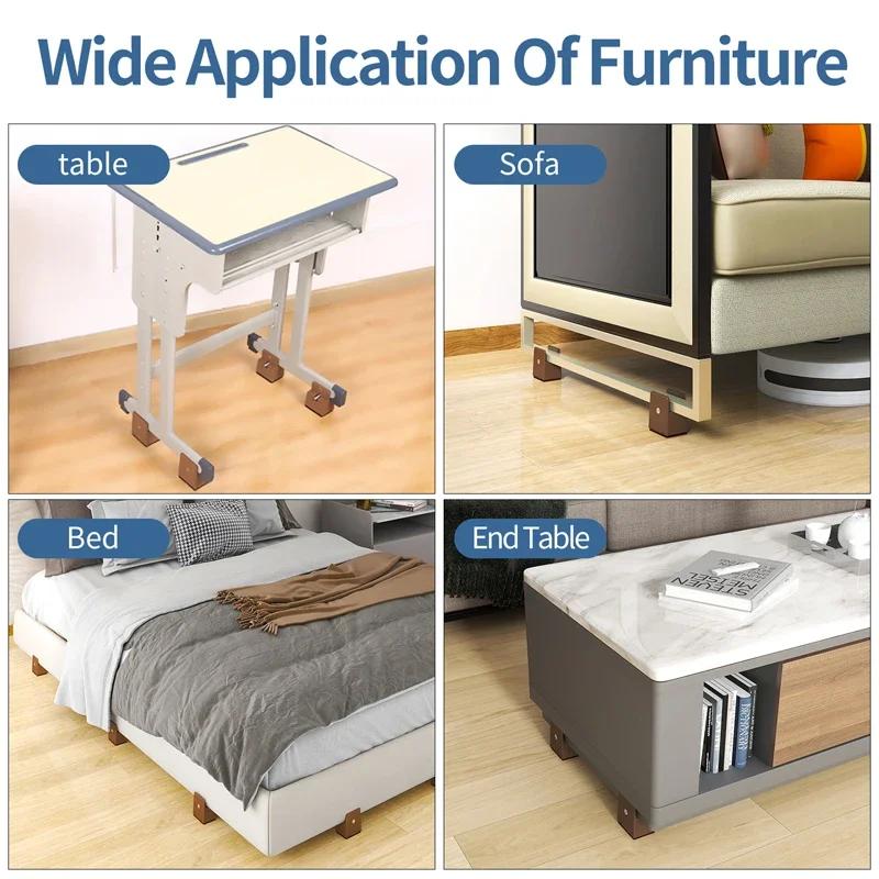 4 pièces pieds de chaise réglables Riser vis pince 2 4 pouces hauteur robuste canapé Tables lit meub