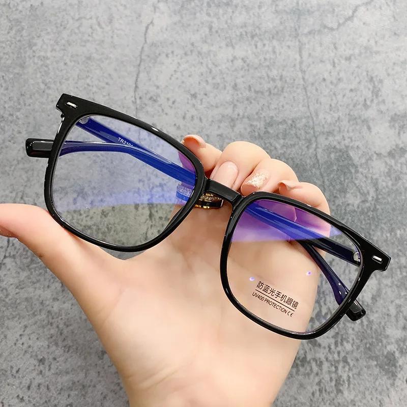 Lunettes d'ordinateur noires monture femmes hommes Anti lumière bleue carré Rectangle lunettes bloca