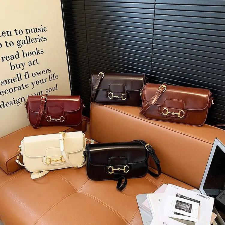 Sacs à langer en cuir vintage élégants et décontractés pour femmes, sacs fourre-tout de luxe grande 