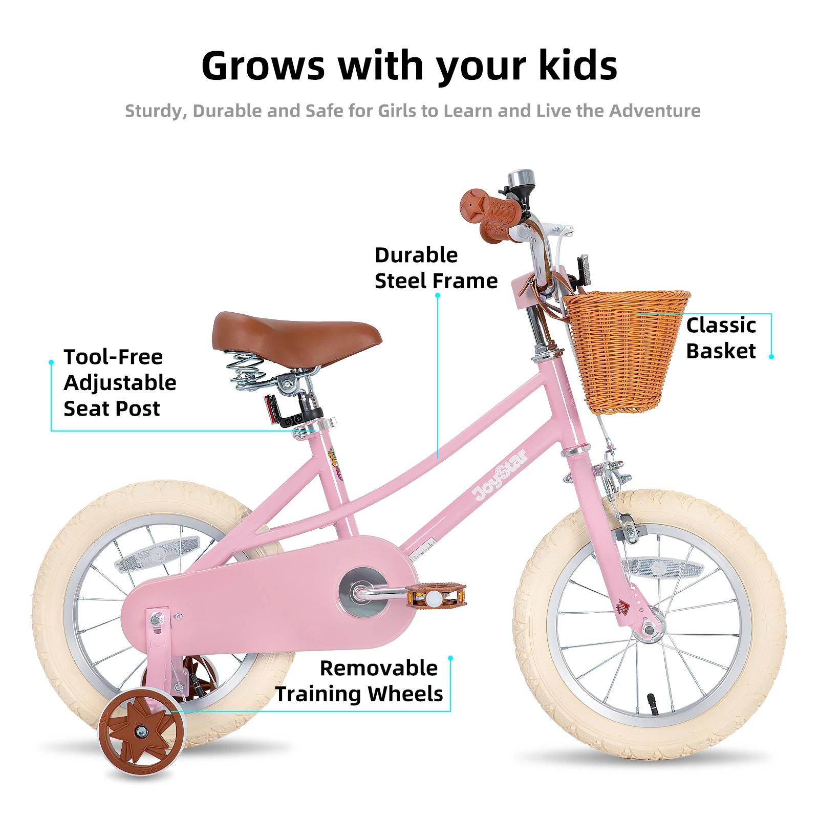 Entrepôt américain JOYSTAR Vélo pour filles pour 2 à 12 tout-petits et enfants, 12" 14" 16" 20" avec