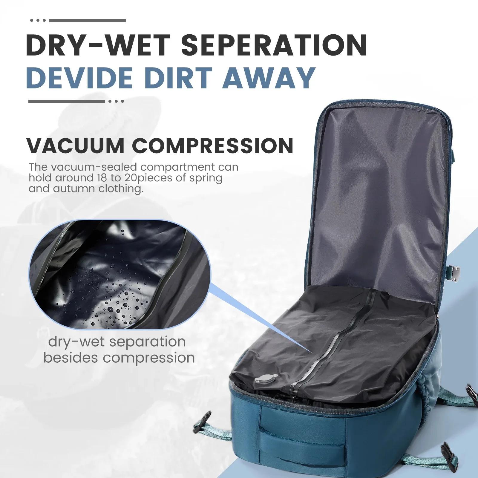 Sac de cabine Ryanair 40x20x25, sac à dos de compression sous vide pour homme, bagage à main, sac à 
