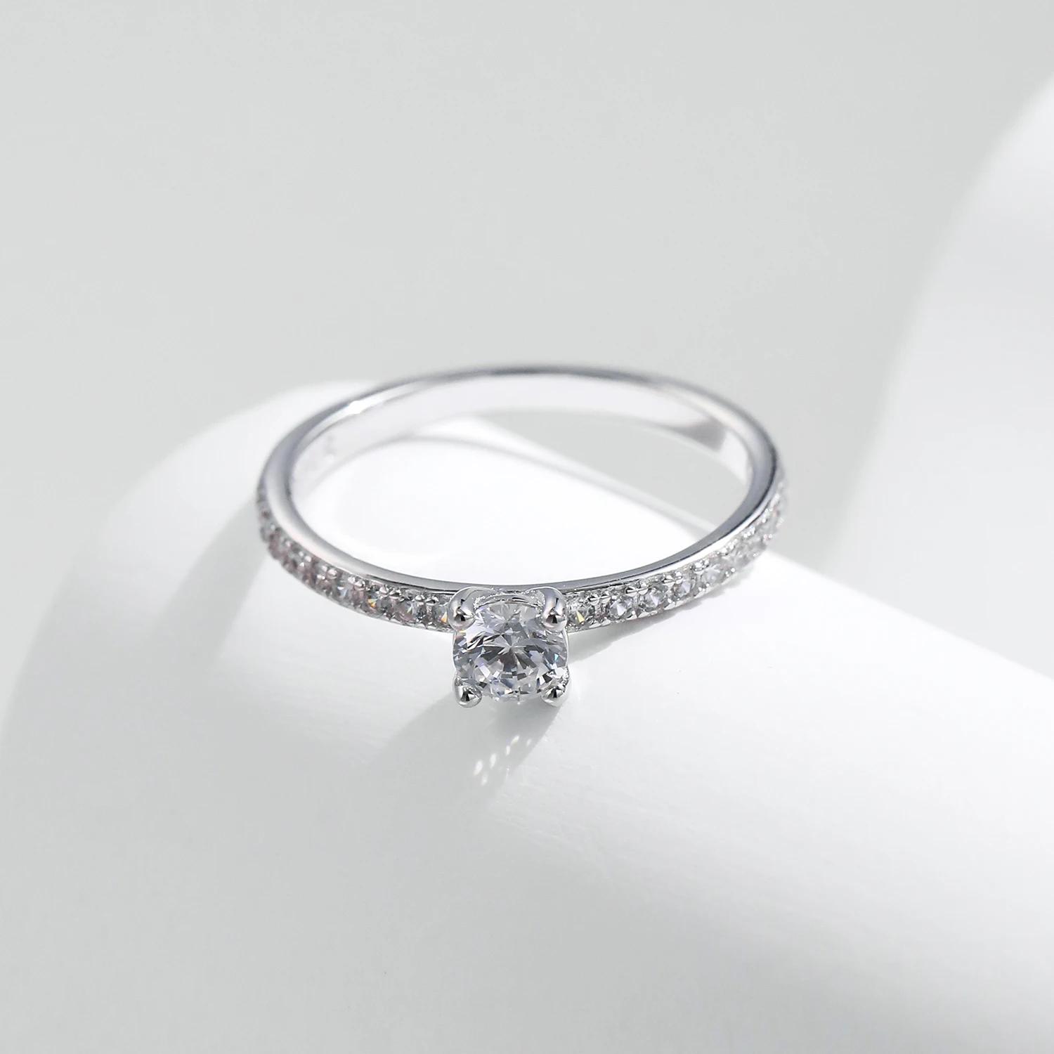 MODIAN D couleur Moissanite bague délicate carré 925 en argent Sterling laboratoire diamant bague po