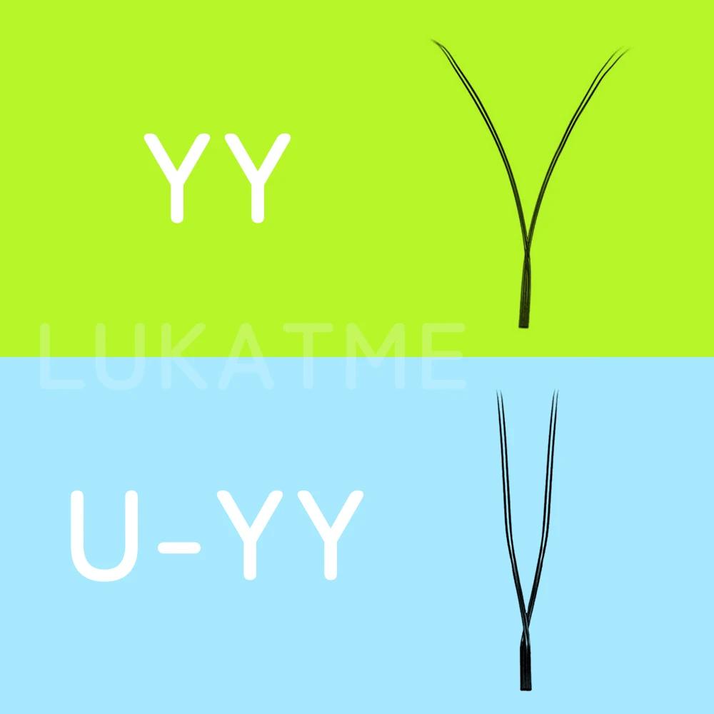 Extensions de cils LUKATME 0.07 PBT, bouquets préfabriqués YY 3D 4D 5D 6D, double 3D, forme W & U, k