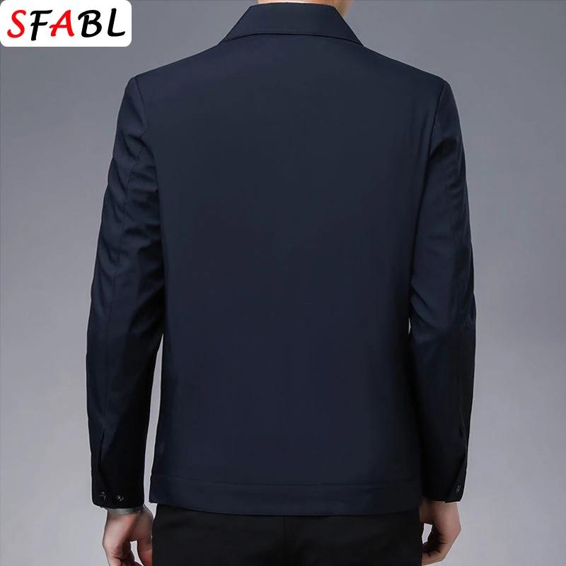 Veste à col rabattu pour homme, style décontracté et professionnel, nouvelle marque, couleur unie, v