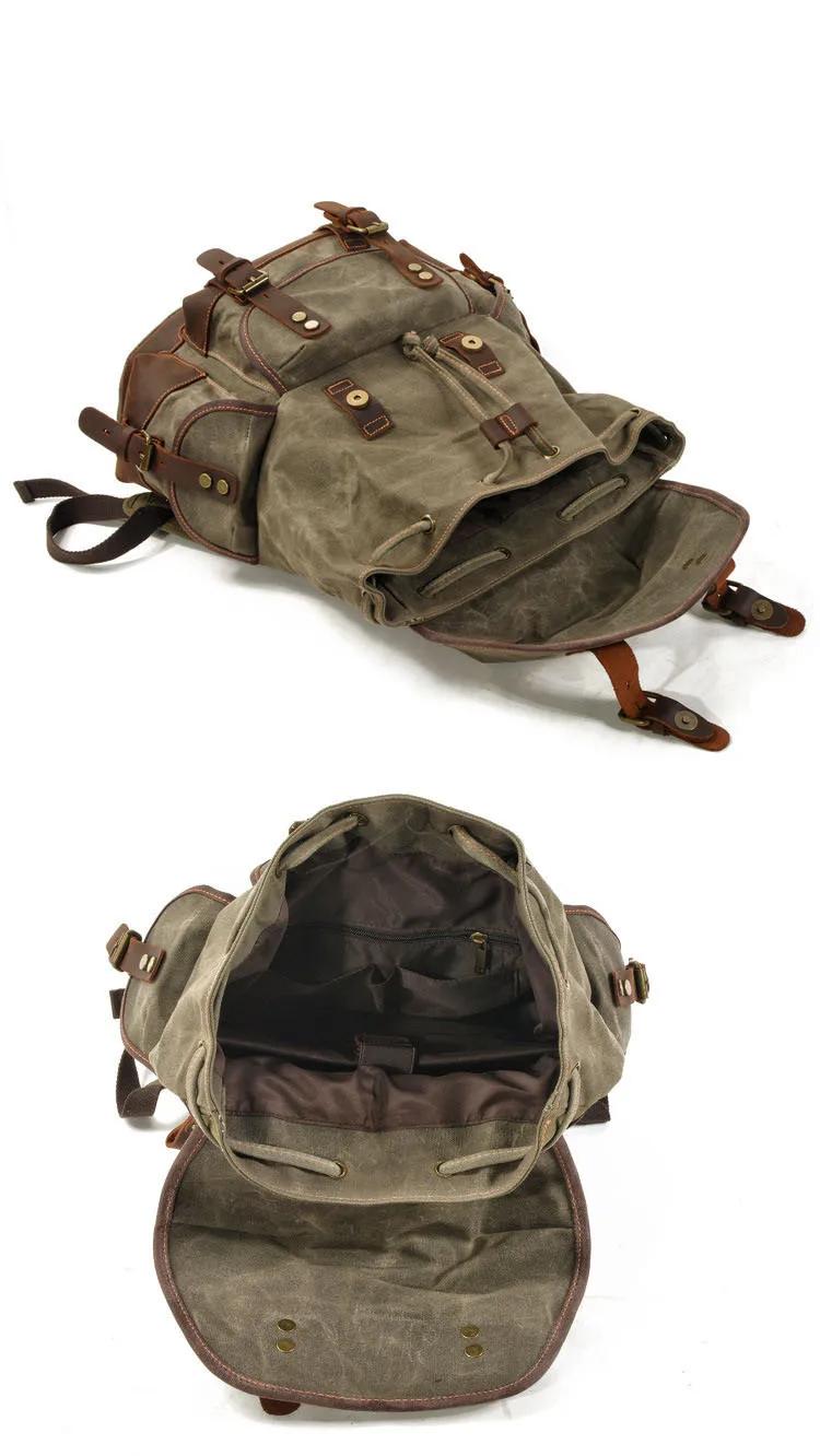 Sac à dos rétro d'extérieur, sac à dos de loisirs pour étudiants, sac de voyage de grande capacité, 