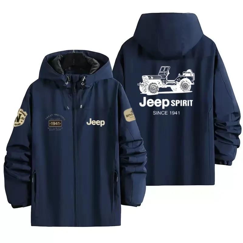Veste coupe-vent à capuche de haute qualité Jeep 2026, imperméable et résistante au vent, idéale pou