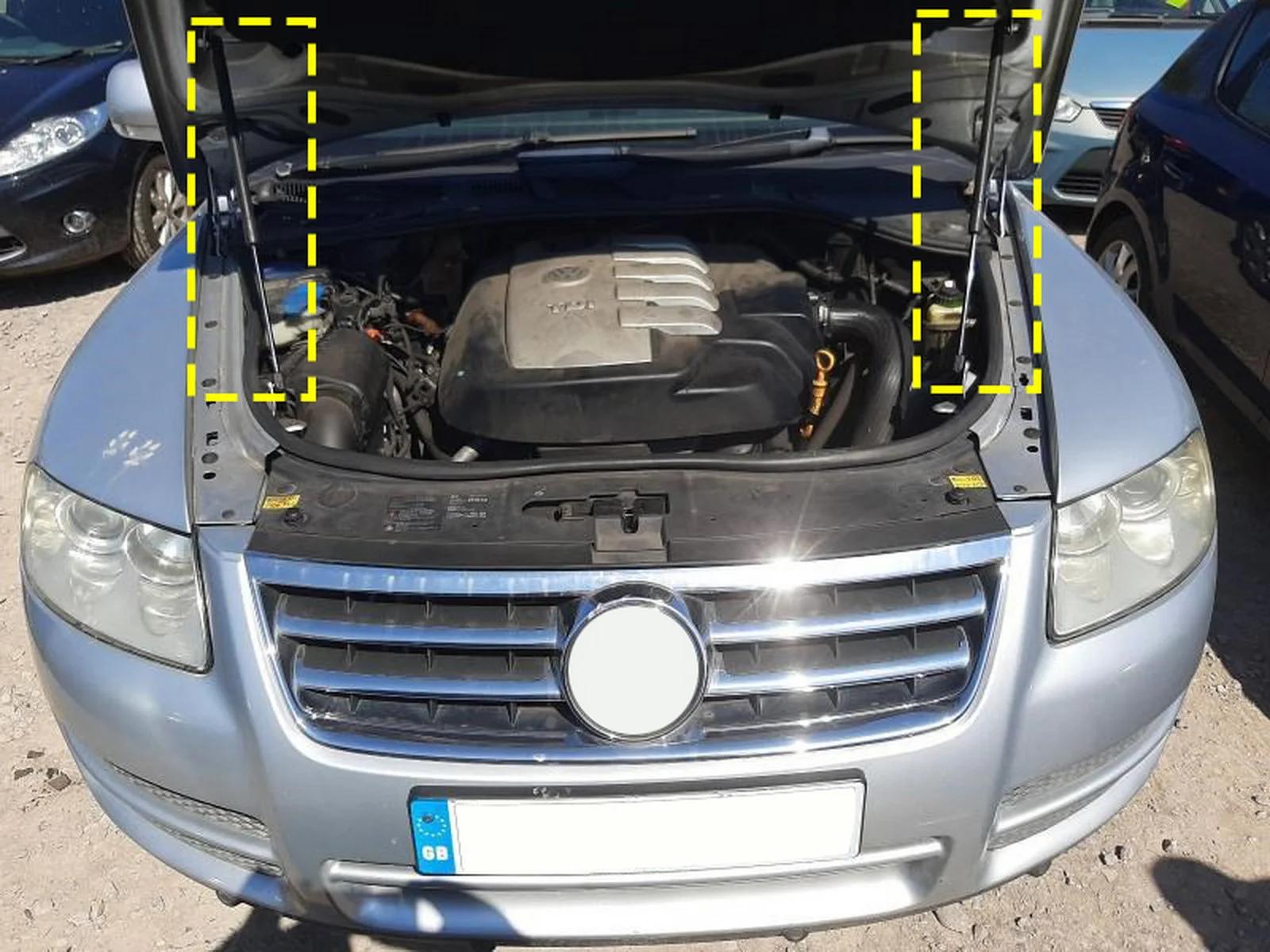 2X pour VW Touareg 7L 04-10 capot avant entretoises à gaz Support 125N 7L 6823359 A
