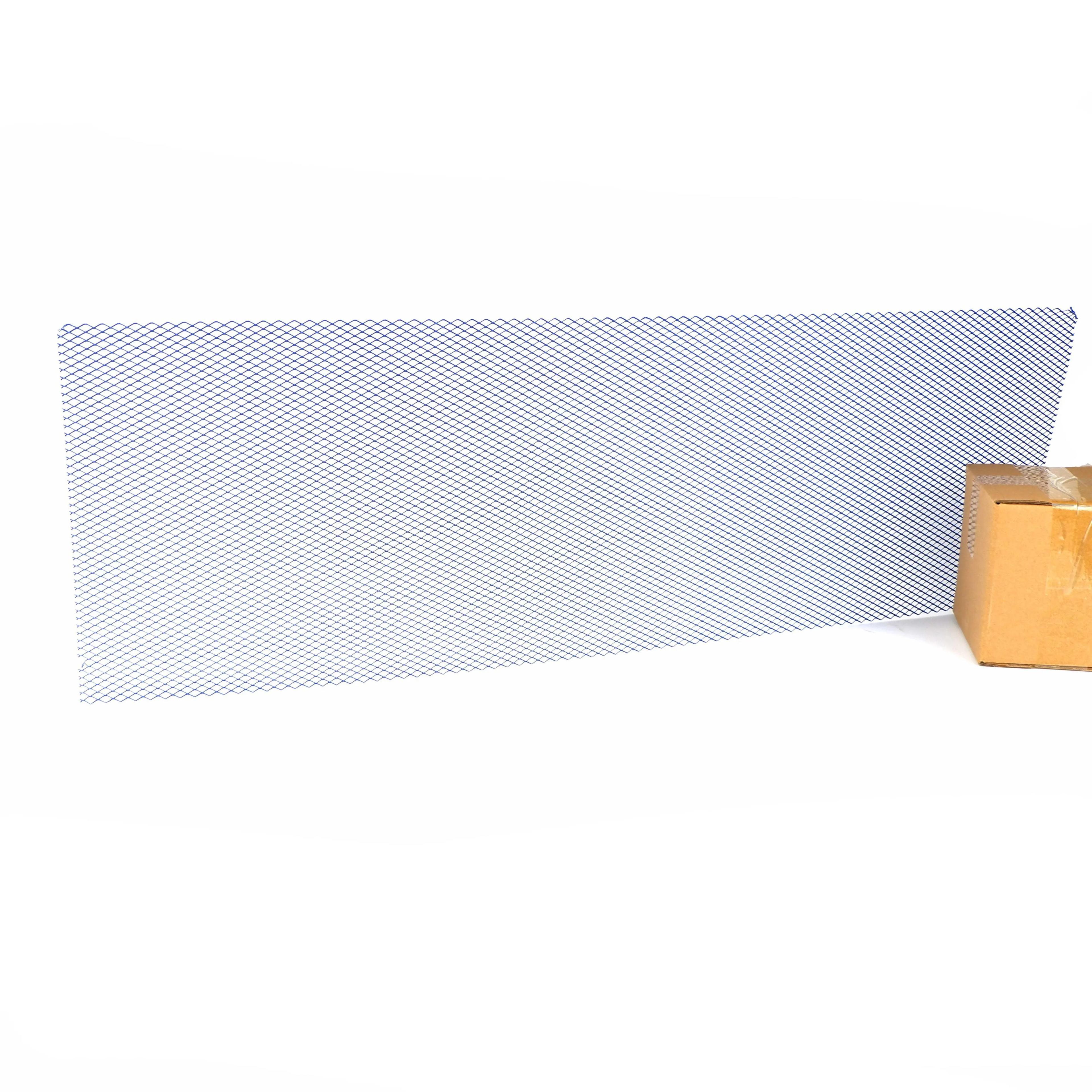 Grille de pare-chocs de voiture de course en aluminium, 100x33cm, filet de ventilation, noir, argent