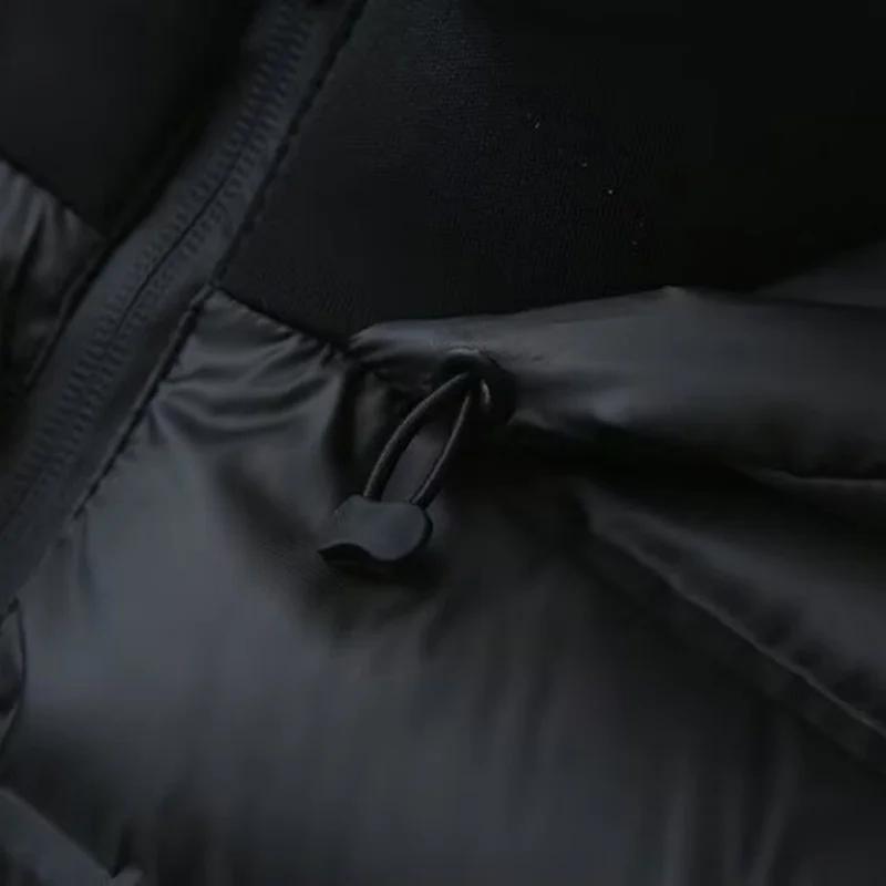 Veste matelassée légère en coton à capuche pour femme, style patchwork décontracté, idéale pour l'au