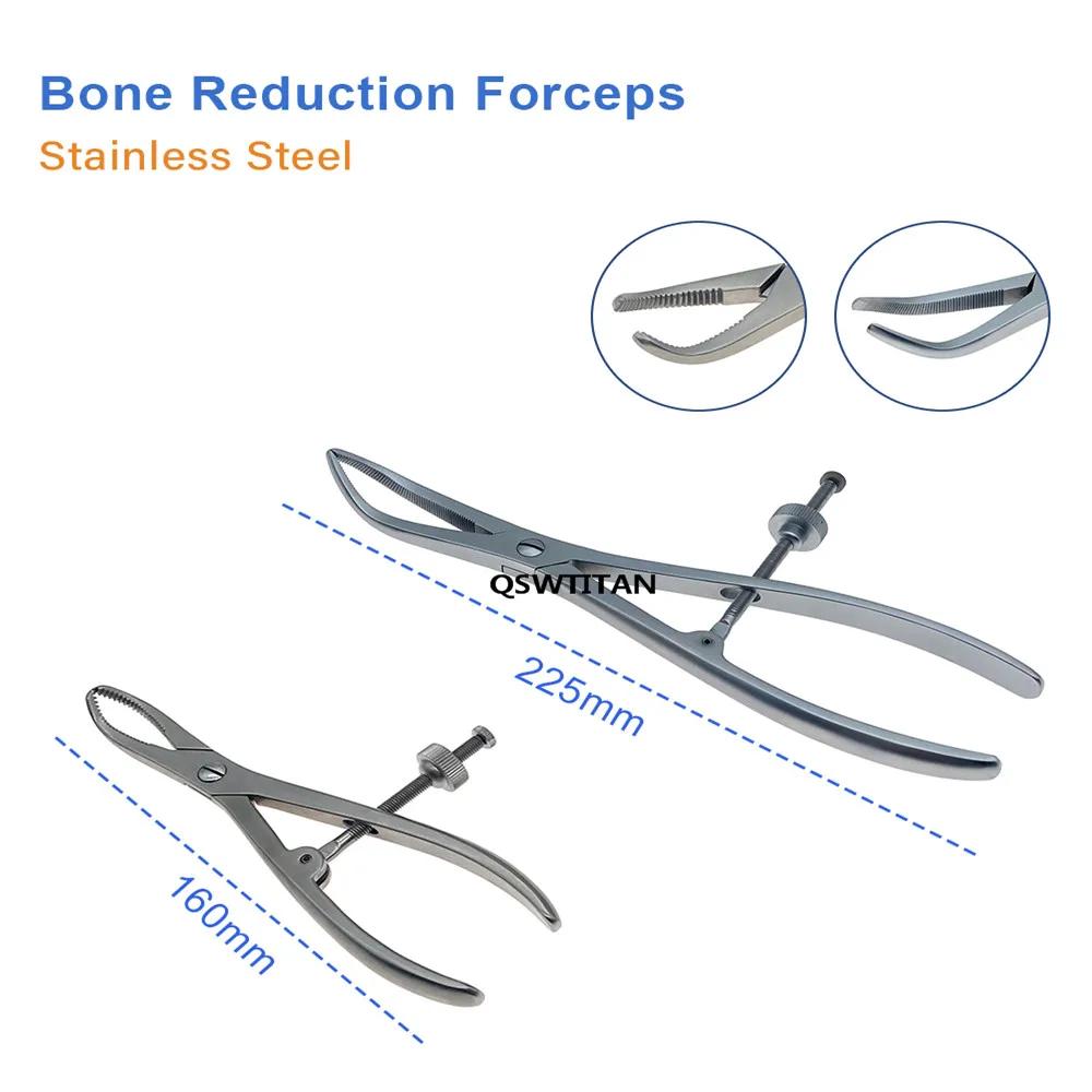 Pince de réduction osseuse supérieure/inférieure, mâchoires dentelées, instruments orthopédiques vét