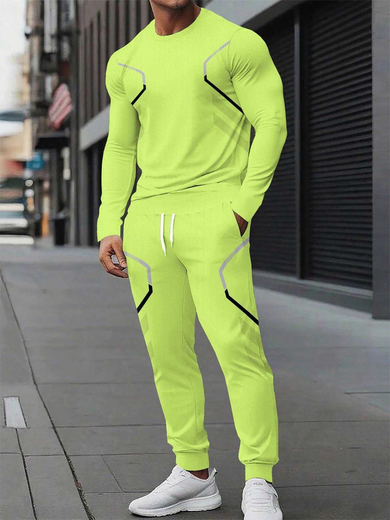 Le nouveau ensemble de sweat-shirt à col rond pour hommes pour le printemps et l'automne 2025 présen