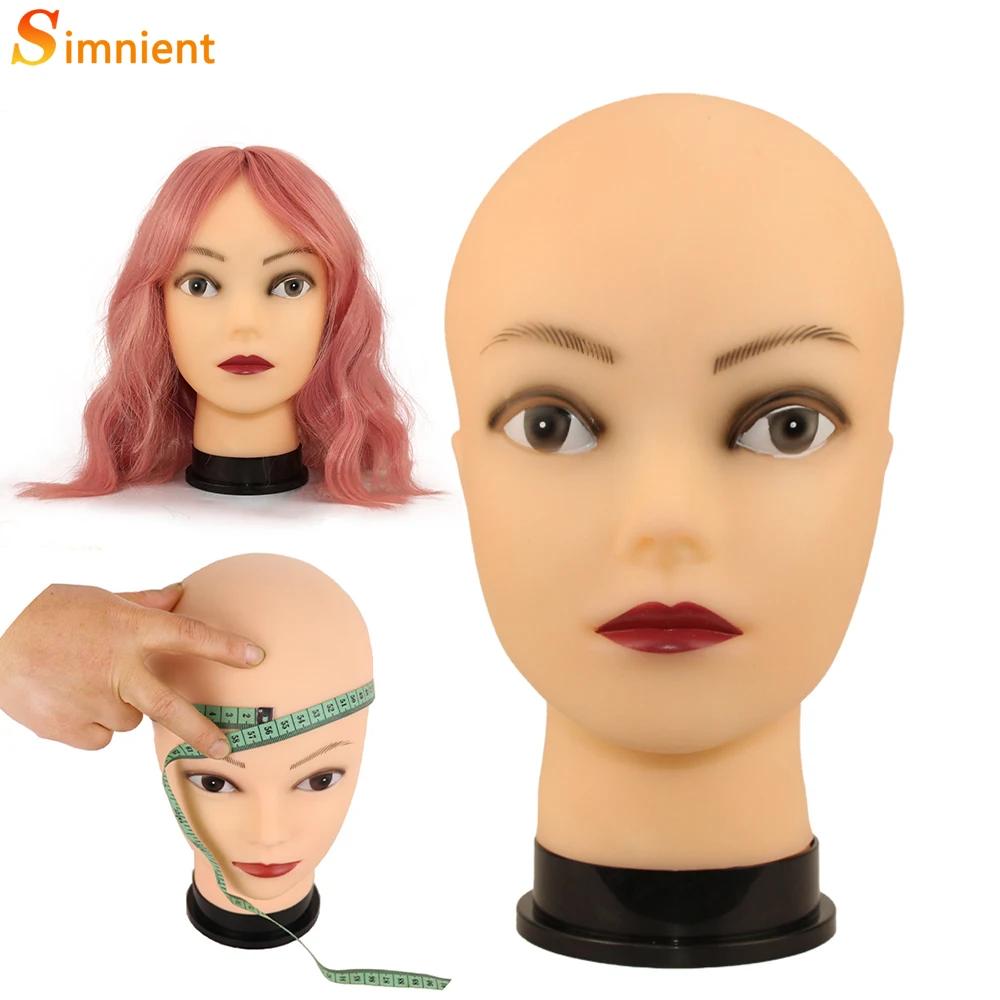 Tête de Mannequin Féminin Simnient sans Cheveux, pour Support de Perruque et Chapeau, Présentoir, Co