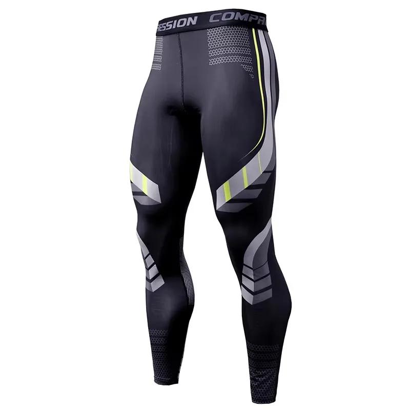 Pantalons de Compression hommes décontracté maigre Joggers pantalons de survêtement entraînement gym