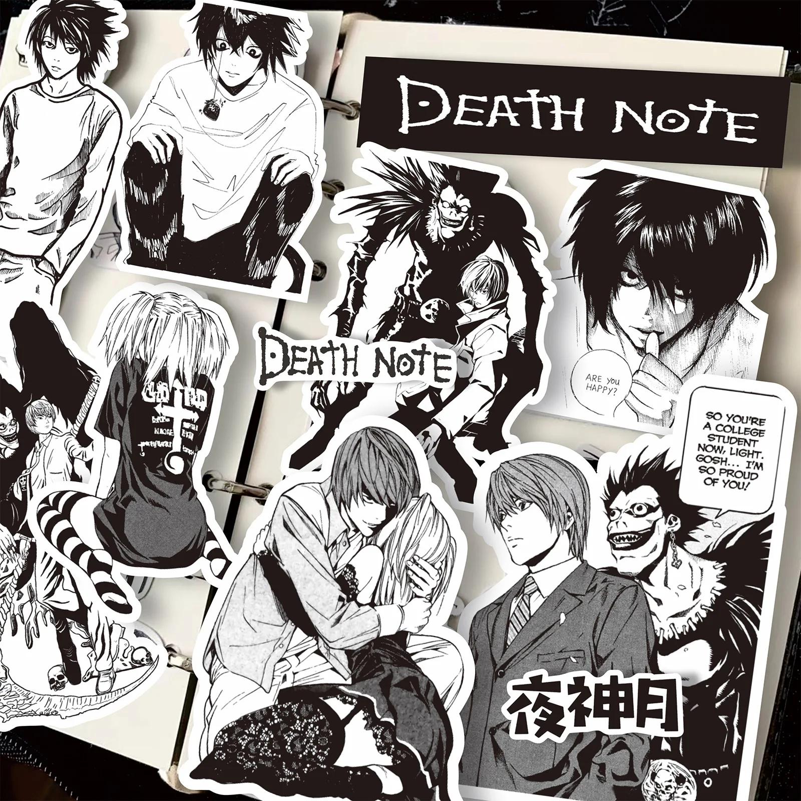 65 pièces Anime Death Note autocollants noir blanc décalcomanies Scrapbook bagages ordinateur portab
