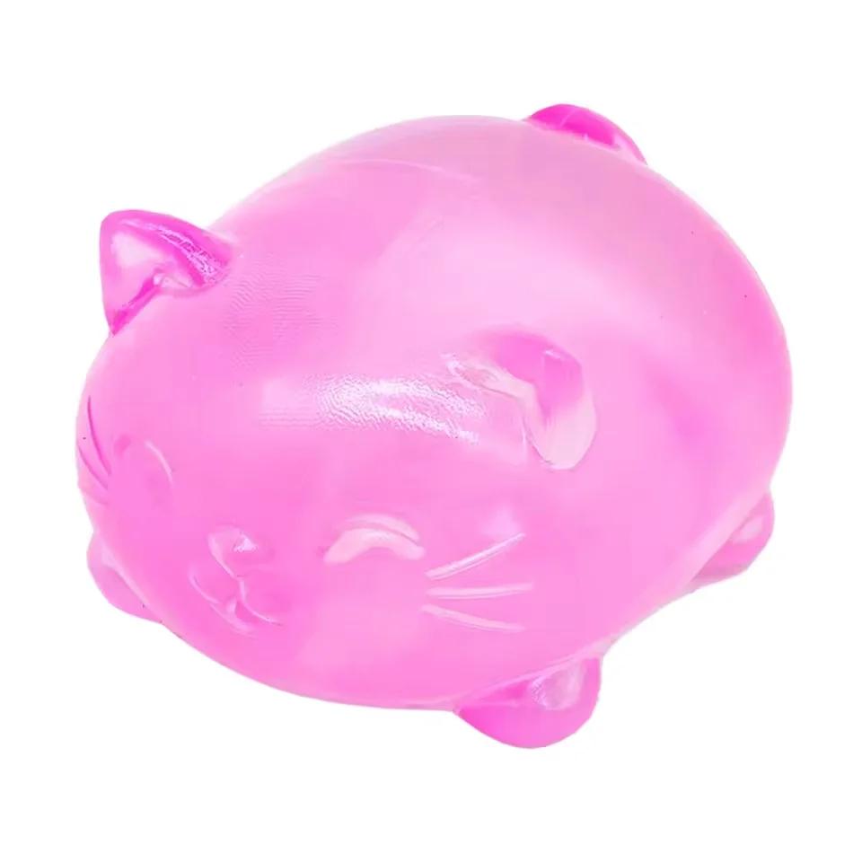 1Pc Mini Jouet anti-stress mignon en forme de chat en maltose, non collant, inodore, non toxique, jo