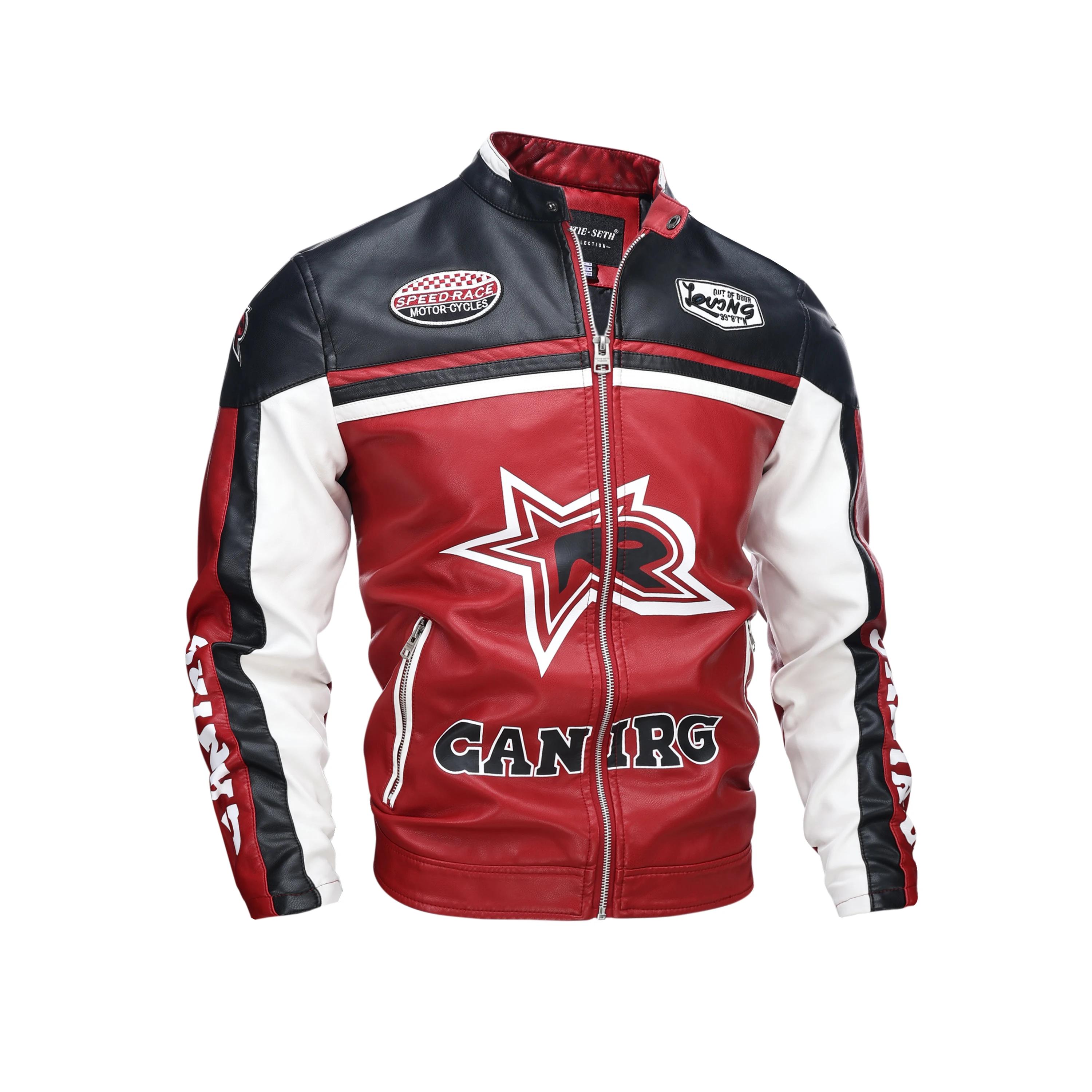 Vestes en cuir pour hommes automne décontracté moto veste en polyuréthane Biker manteaux en cuir mar