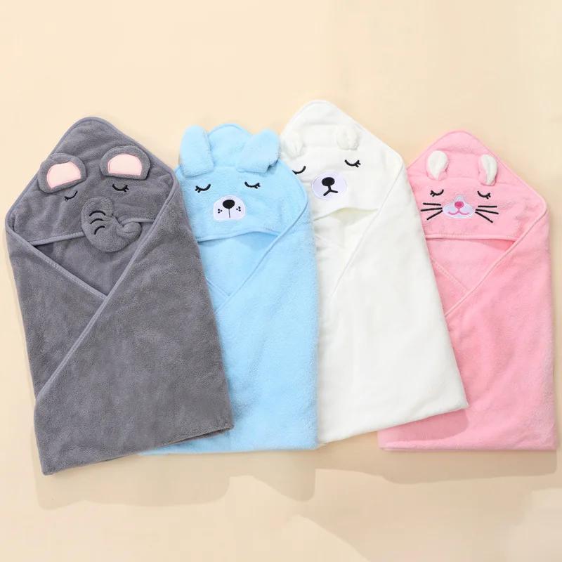 Serviettes de bain pour bébé, dessin animé, douce, à capuche, pour nouveau-né, couverture, mignon, p