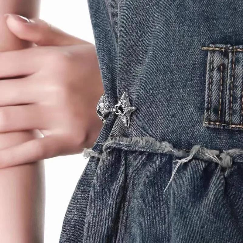 Outil de serrage de la taille en étoile à quatre branches de tempérament, boucle de taille fixe. Bou