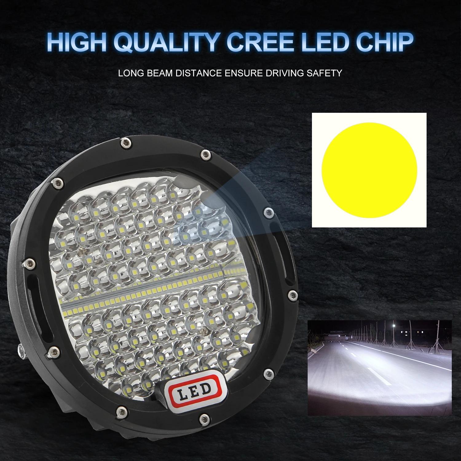 Projecteur de travail pour camion, accessoires de véhicule tout-terrain, LED pour voiture, conduite 