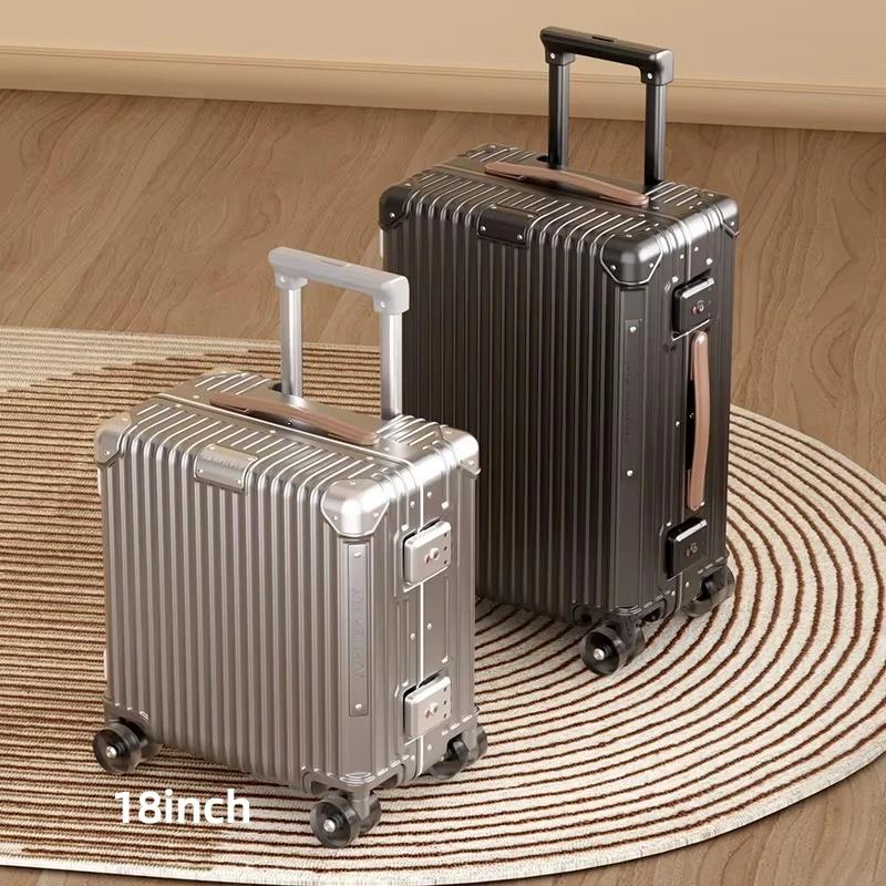 Valise de luxe matériau PC de haute qualité avec cadre en aluminium boîtier de chariot à verrouillag