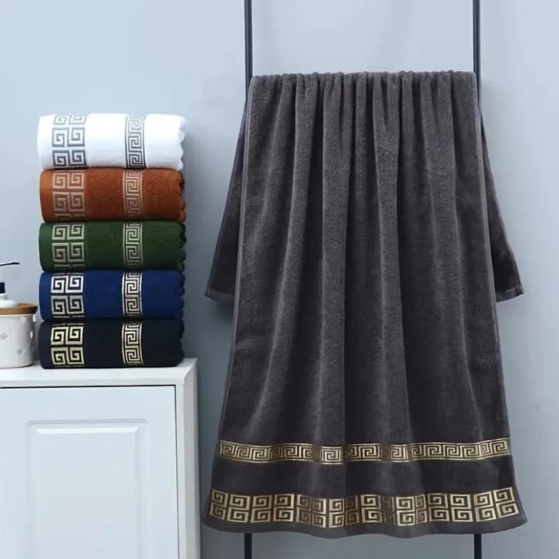 2 pièces ensemble noir salle de bain serviette ensembles 100% coton brodé salle de bain serviette ca
